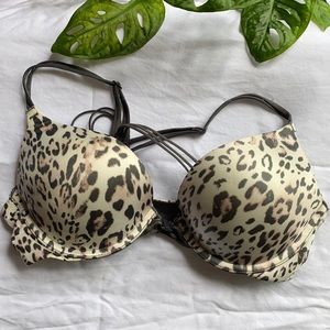 Victoria’s Secret Cheetah Leopard Print Plunge Bra